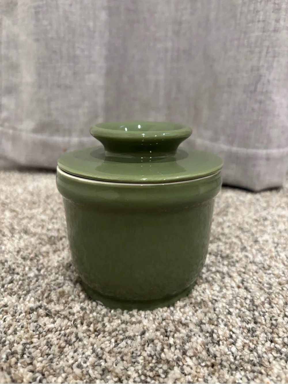Dowan Porcelain Butter Crock, Butter Keeper W/Water Line French Butter Dish